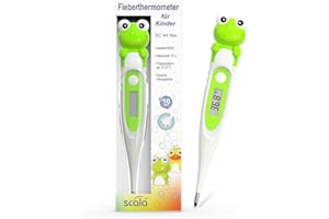 Scala SC 44 Rana Flex Speed 10 sec. Termómetro Digital Fiebre Corporal Niños Adultos Medición Oral Rectal Axilar Preciso Rápido Seguro, Verde, Unisex