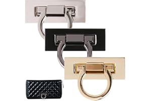 AMJKEJI 3Pcs Bag Clasps and Closures Accessories Metal Lock Clasp Handbag Clasp Turn Lock Twist Lock DIY Handbag Purse Hardware Closure Bag
