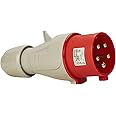 Legrand IK09 - Spina CEE 6H, protezione IP44, 32 A, Colore: rosso, 1