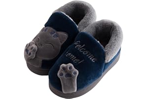 Tolaler Zapatillas Casa Niña, Cálidas y Confortables Zapatillas de Felpa para Niños con Suela de Goma Antideslizante / Apto para Interior y Exterior (Unisex)