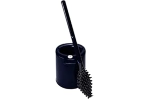 Biom Paris – Brosse WC Premium Hygiénique sans Poils avec Support – Brosse Toilette Anti-Goutte, Antibactérienne - Balai WC Design Innovant, Reste Propre – 100% Fabriqué en France (Bleu des Mers)