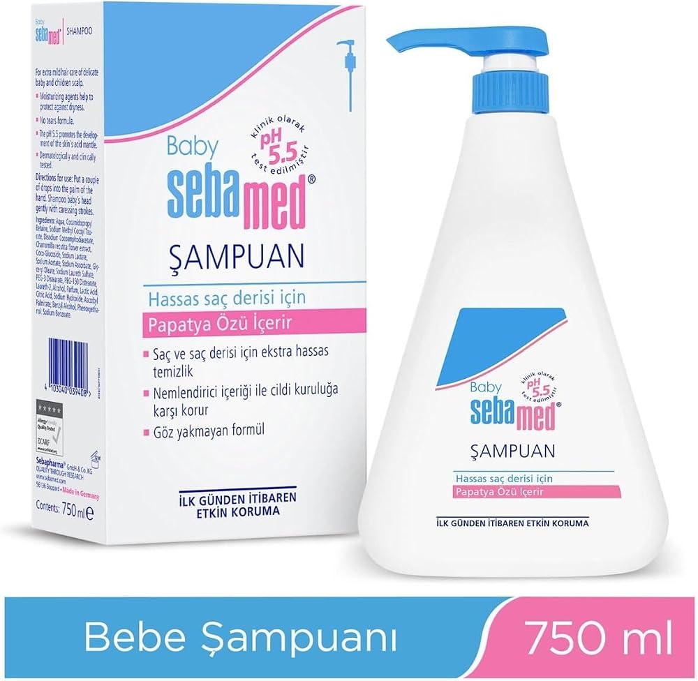 Sebamed Baby pH 5.5 Göz Yakmayan Formül Nemlendirici Etkili Papatya Özütlü Bebek Şampuanı 750 ml