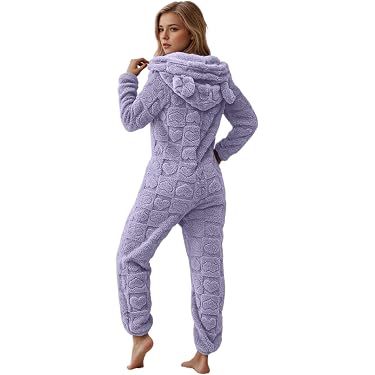Chemise De Nuit Longue Femme - Pyjama Amusant Hamburger, Peignoir Chaud D'Hiver, Taille L à XXL - 12