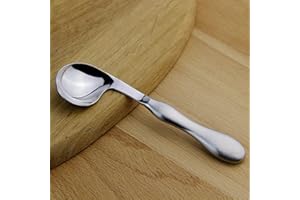 AYADA Cucharas Bebe, Destete Cuchara Bebe Entrenamiento de Alimentación Auto Aprendizaje Aislamiento de Diseño Hueco Agarre Fácil Acero Inoxidable Cuchara Aprendizaje Bebe Niños Spoon Baby Infantil (Plata)