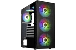 ‎KOLINK Kolink Observatory HF Mesh PC Case, Six ARGB Fans, 330mm GPU Freedom, ATX Motherboard, Mesh Front Plate, Steel, Mid-Tower, Black