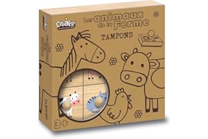 Créa Lign - Coffret Tampons Etui - Les Animaux de la Ferme - Dès 3 ans - CL152