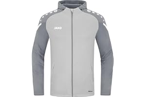 JAKO Herren Kapuzenjacke Performance, neonorange/weiß/marine, M, 6897