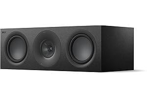 KEF Q6 Meta passiver Center- / LCR-HiFi-Lautsprecher, Satin Black | Musik | TV & Heimkino | Gaming | Geschlossene 3-Wege-Box | 10 cm Uni-Q-Treiber mit MAT | Zwei 16,5 cm Tieftöner