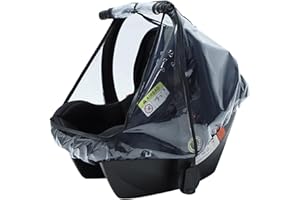 AHDMR Habillage Pluie Universelle Cosy Bébé Housse de Pluie pour Siège Auto en EVA Transparent Habit de Pluie pour Nacelle Respirant Protection Pluie Vent Housse de Pluie Siège Anti-poussière,Transparent