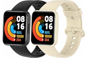 MIJOBS 2 Piezas de Correas Compatibles con Redmi Watch 2 Lite Correa de Silicona Impermeables Deportivas Correas de Repuesto Adecuadas para Reloj Poco Watch & Redmi Watch 2 Lite Pulsera