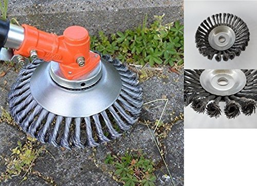 ! PROFI ! Unkrautbürste Wildkrautbürste MOTORSENSE 25,4 x 200 mm mit Adapter-Set für STIHL FS 38, 40, 45, 46, 50, 50CE. Hohe Standfestigkeit und leicht zu montieren !