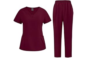 GENERIC Uniforme Médicale Unisexes Ensemble: Haut et Pantalons + Blouse Medicale Femme/Homme - Tenue Aide Soignante Professionnelle