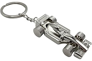 AUTOZOCO Llavero coche Formula 1 metálico, Llavero F1, Llavero automovilismo, Llavero coche de metal, Llavero coche de carreras, Llavero metálico de Fórmula 1
