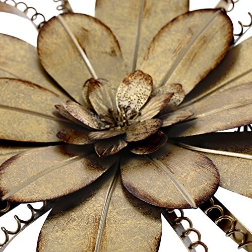 Supernova decoracion-aplique Wall Gold Metal with form of Flora Measures _ 50 X 4 X 46 cm