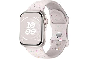 Finoriss Silikon Armband Kompatibel mit Apple Watch Armband 40mm 41mm 42mm 38mm, Sport Weich Band Kompatibel für iWatch SE Ultra Series 9 8 7 6 5 4 3 Damen Herren Rauchlila