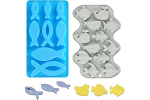 Alftek Silikonform Fisch, Seifenformen Silikon, Silikonform Seife, Formen für Handgemachte Seife, Fish Silicone Mold for Making Soap, Chocolate, Cake Etc, Epoxy Resin