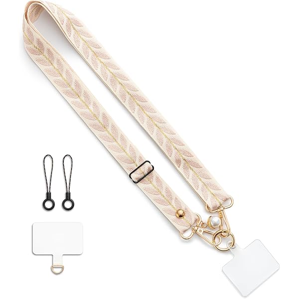 Perlen Taschekette 30-130cm | Verlängerbare Handytasche Kette Mit Karabiner