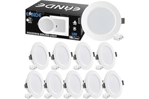 Eande Lot de 10 Spots Led Encastrables Extra Plat 7W Ø118mm Blanc Neutre 4000K Spot Encastré 220V Intérieur 600LM, Equivalent 70W Spots de Plafond Plafonnier Encastré, Trou 93-100mm