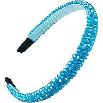 Ivyu Stirnband Für Frauen, Hellblau/grün, Breit (ca. 4,1 Cm) – 70er Jahre Style, Rutschfest, Für Alltag & Party