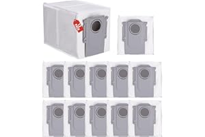 SOBEAU 12 Stück Staubbeutel Zubehörset für Roborock Q Revo/Qrevo Pro/Qrevo MaxV/QV 35A/Qrevo S/Qrevo master/Qrevo Slim/Qrevo Curv/Qrevo Curv S5X/Qrevo Edge/Saros 10R Roboter
