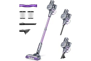 ‎LUBLUELU Lubluelu 27000pa Akku-Staubsauger, 220W Akku-Staubsauger, 50min Laufzeit mit 2 Anti-Trennbürsten und 2 Hartbodenfiltern