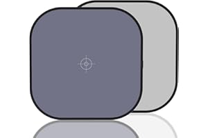 REFLEX CAMERA 24x24" (60x60cm) Foldable Double Sided White Balance 18% Grey Card - Portable Gray Reference Reflector for Photo & Camera Colour Correction - Achieve Accurate White Balance in Every Shot