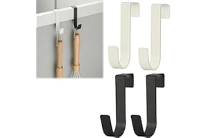BNXF 4 Pcs tainless Steel Versatile Coat Hooks Over Door Hanger Without Nails,Door Hanger Without Nails,Over Door Hook for Towels Hats Bag Jacket Robes Hanging Coat Wardrobes Bedrooms