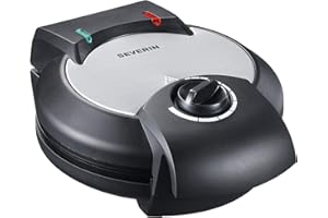 SEVERIN Waffeleisen, Waffeleisen mit Antihaftbeschichtung für klassische Herzwaffeln, platzsparendes Herzwaffeleisen, ca. 1.3