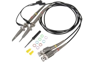 Yakamoz 2pcs P6100 100MHz Oscilloscope Scope Clip Probe Test Leads Kit for HP Tektronix