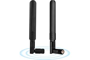 AIGITAL Antenna 4G LTE SMA Maschio 8dBi antenna di rete WiFi Compatibile con Hu*wei B525 B535 B310 B311 B315 B593 E5186 4G LTE CPE Router ZTE Modem Cellulare Hotspot Telecamera IP Sicurezza, 2 Pacchi