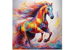 VARHHUXHA 5D Diamond Crystal Home Art Painting Rhinestone Cross Stitch Craft Picture Kit Adult Kids Home Mural Decoration - Galloping Horse