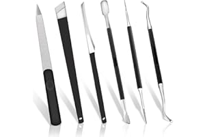 SELISTAMM Set di Unghie Incarnite, 6 Pezzi Set Pedicure Professionale Piedi, Attrezzi per Pedicure, Lima per Unghie Incarnite e Sollevatore a Doppia Faccia, Rimozione Calli in Acciaio Inossidabile