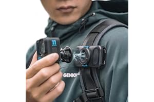 SUREWO Support magnétique pour sac à dos à libération rapide pour GoPro, rotation à 360 °, support à clip rapide compatible avec GoPro Hero 13,12, 11, 9, 8, 7, 6, 5, DJI Action 5Pro/4/3 et plus encore