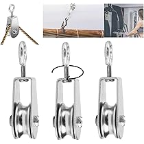 2 Poulies Silencieuses Verticales En Fer Nickelé - 6,2x2,2x3,4 Cm Avec Vis Et Manchons