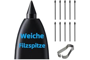 SESOCSEO 10 szt. oryginalnych końcówek zamiennych do Samsung Galaxy S24 Ultra S Pen, wymienne miękkie końcówki do Samsung S Pen, Galaxy S24 Ultra z narzędziem do montażu/demontażu (10 szt., czarne)