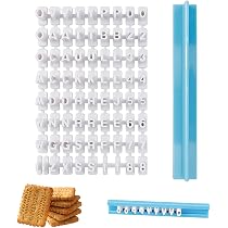 Lot De 72 Tampons à Biscuits Lettres Et Chiffres - Pour Décorations Pâtisseries, Glaçages Et Bonbons