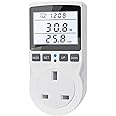 KETOTEK Energy Monitor Plug, Electricity Usage Monitor with 11 Modes, Power Meter Backlight Display, Energy Watt Voltage Amps Power Consumption Meter, Overload Protection for Home Appliances