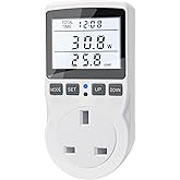 KETOTEK Energy Monitor Plug, Electricity Usage Monitor with 11 Modes, Power Meter Backlight Display, Energy Watt Voltage Amps