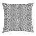 Produktbild RAINNY Minimalist Throw Pillow Cushion Cover, Geometric Style Square Trippy Contemporary Artistic Reflection Cubes Print, Decorative Square Accent Pillow Case, 18 X 18 inches, Black White