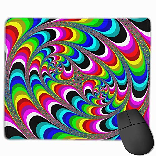 Preisvergleich Produktbild Psychedelic Art Swirl Personalized Design Mauspad Gaming Mauspad with Stitched Edges Mousepads, Non-Slip Rubber Base, 300 x 250 x 3 mm Thick - Best Gift Idea
