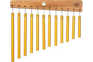 Meinl Percussion Mountable Series Chime - Very Small Musical Instrument with 12 Sound Bars - Mountable - 1-row - Wood and Aluminum, Natural and Gold (CH12)