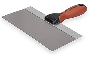 Szpachelka do powierzchni Marshalltown z uchwytem DuraSoft wykonana ze stali nierdzewnej, narzędzie dla monterów suchej zabudowy i malarzy, wymiary szpachelki: 254x76 mm