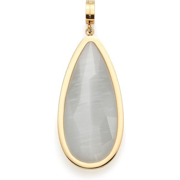Leonardo Jewels Ciondolo singolo con ciondolo Helena da donna, in acciaio inox color oro, con chiusura a clip, altezza