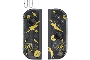 LuckyMoon Controller for Switch, Replacement L&R Wireless Controller for Switch/OLED/Lite Consoles, Joysticks Controller with Motion Control, Dual Vibration, Quick Pairing, A Pair of Wrist Straps