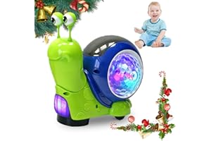 kailisi Luminous Snail Toy, 2025 Neu Baby Krabbel Spielzeug Lustige Schnecke Krabbel Spielzeug, Schnecke Krabbelspielzeug Baby Spielzeug ab 3 6 9 Monate für Wilde Tiere (Grün)