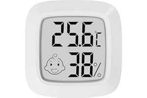 OPPERD LCD Digital Hygrometer Thermometer, Mini Digital Room Temperature Monitor, Indoor Temperature Humidity Monitor for Bedroom, Car, Baby Room, Warehouse, Cellar, Office - 1 Pc