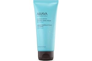 ‎AHAVA AHAVA Totes Meer Wasser Mineral Handcreme, Meeres-Kuss - Feuchtigkeitscreme für Trockene, Rissige Hände, Zieht Schnell, Mit Osmoter, Glättendem Hamamelis und Allantoin, 3.4 fl.oz