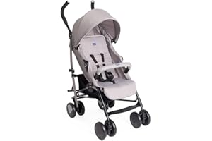 Chicco Poussette Canne Echo Lite, Poussette Ultra Compact, Léger, de 0 Mois à 22 kg, Dossier inclinable et réglable en 4 positions, Siège Spacieux, Double Frein et Roues Avant Pivotantes, Beige