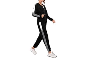 Nieery Conjunto Chándal Mujer Invierno Ligero Manga Larga con Bolsillos para Deportes Jogging y Fitness S-3XL