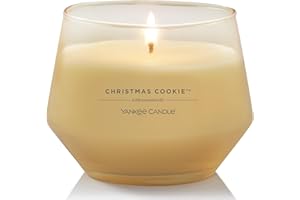 Yankee Candle Studio Scented Candle Christmas Cookie Medium Candle Long Burning Candles: 35-50 Hours Stylish Glass Vessel Design with Cream Wax Perfect Gifts for WomenGifts for MumWedding Gifts & More
